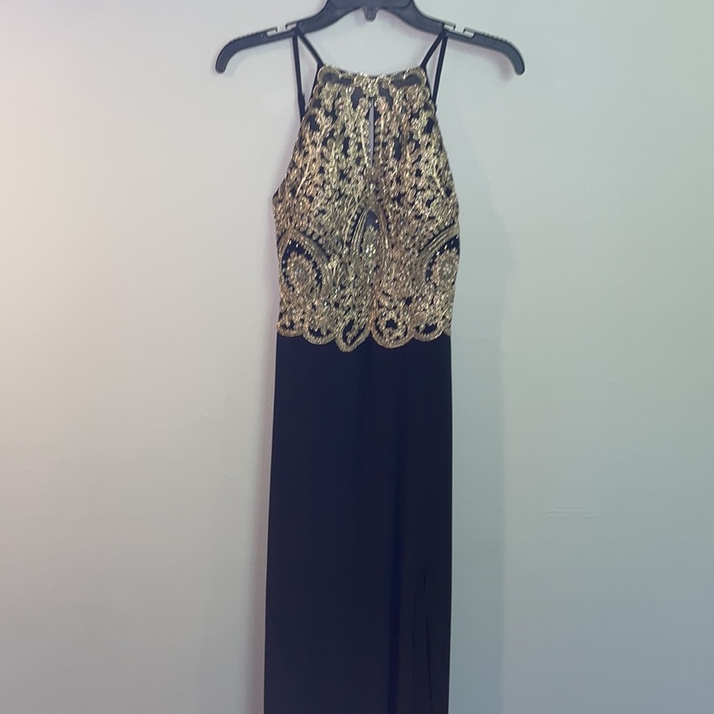 Brand new black and gold formal dress!
